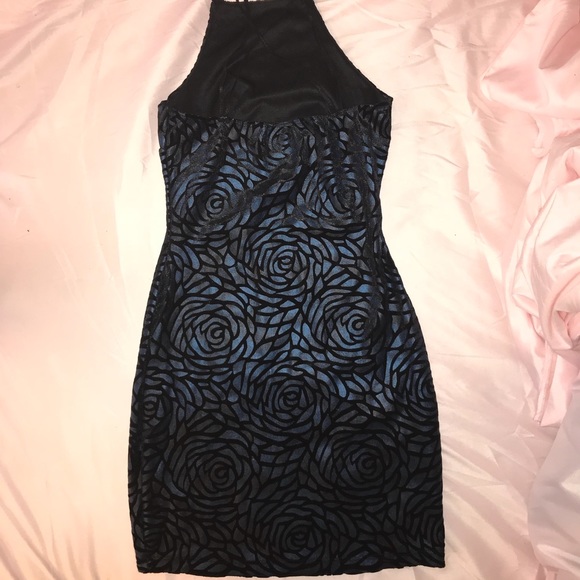 Dark blue and black dress - Picture 5 of 5